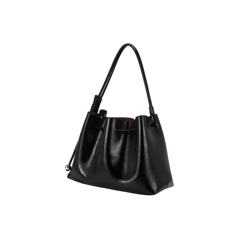 PAYOT Microfiber Synthetic Leather One Shoulder Handbags Regular Women's Black-1