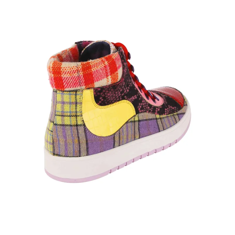 IRREGULAR CHOICE Stoney Beach Slip-Resistant High-Top Skateboard Shoes Women's Fuchsia-3