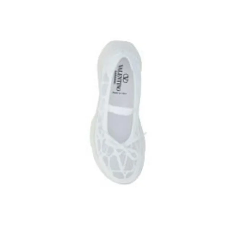 Valentino Logo Plaque Lace Up Flat Shoes Women's-4