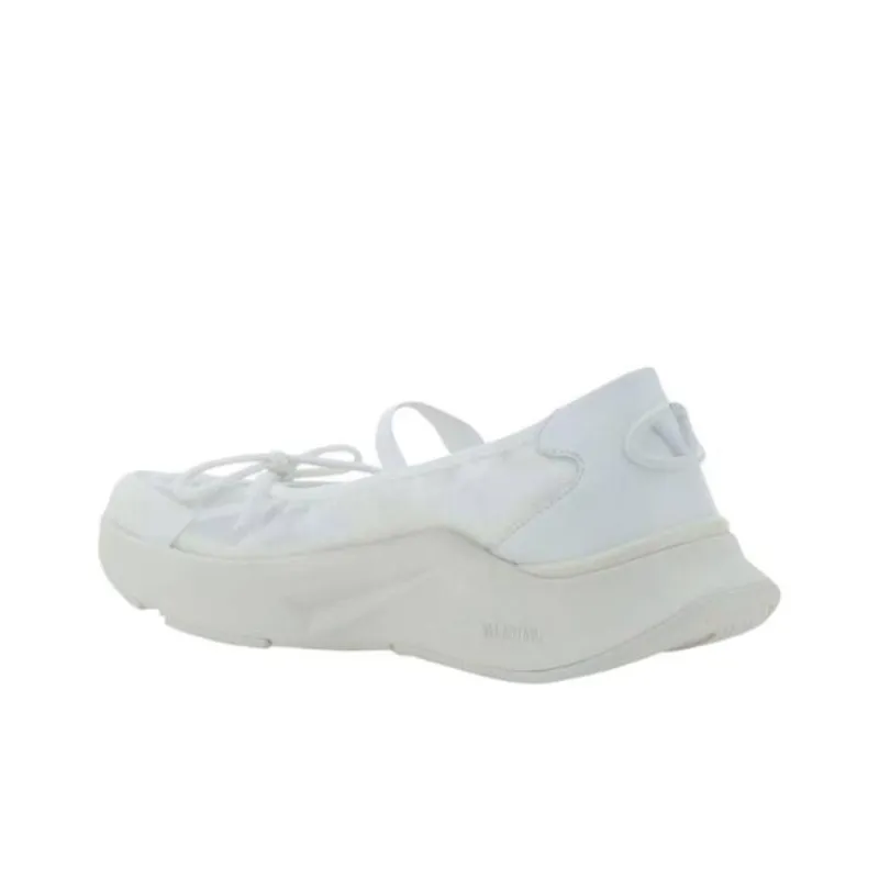 Valentino Logo Plaque Lace Up Flat Shoes Women's-3