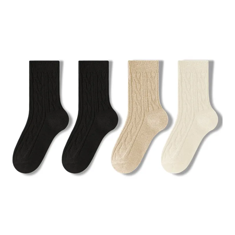JIAZINI Mid Calf Socks Unisex 4 Pack-7