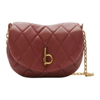 Burberry Lambskin Crossbody Bag Shoulder Bag Women's Rusty Red