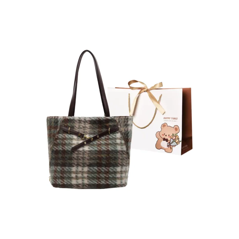 ERANGBEAR Woolen Tote Bag, Shopping Bag, Handbag, Shoulder Bag Regular Women's Multicolor-6