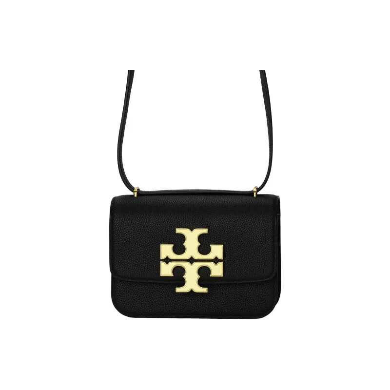 TORY BURCH Eleanor Litchi Grain Leather Crossbody Bag, Shoulder Bag Women's Black-4