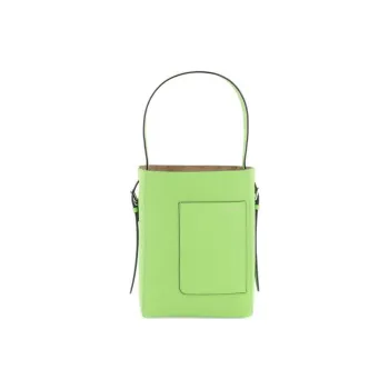 Valextra Millepunte Calfskin Bucket Bags One Shoulder Handbags Mini Women's Apple Green