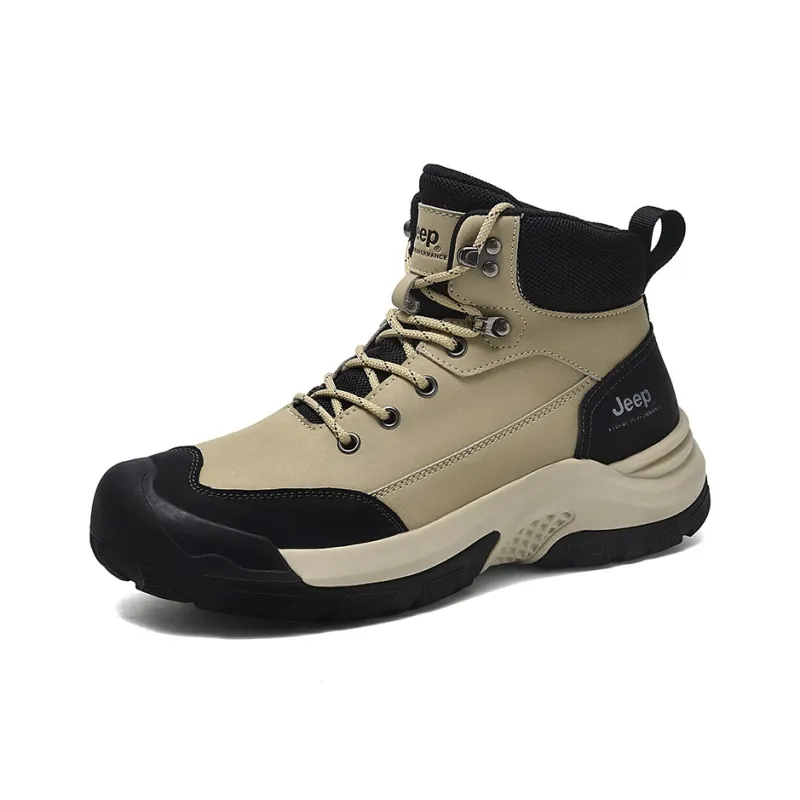Jeep Martin Boots Men Gray Army Green Khaki-5