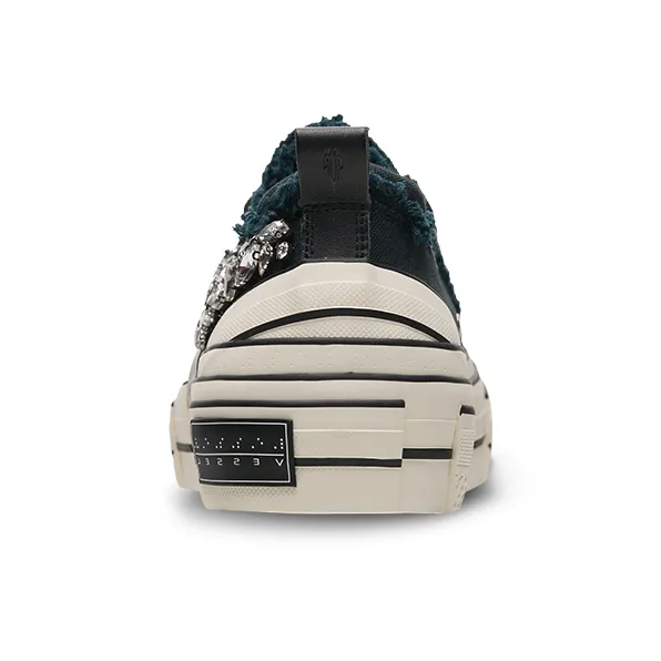 VESSEL Anti Slip Wear Resistant Low Top Canvas Shoes Unisex Black-4