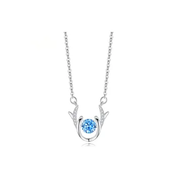 PRP S925 Silver Necklaces Women's White/Silver Blue