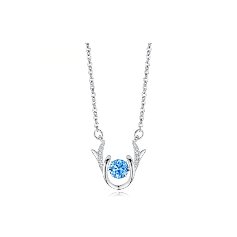 PRP S925 Silver Necklaces Women's White/Silver Blue-0