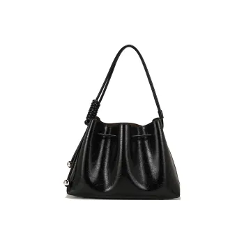 PAYOT Microfiber Synthetic Leather One Shoulder Handbags Regular Women's Black