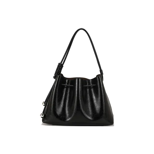 PAYOT Microfiber Synthetic Leather One Shoulder Handbags Regular Women's Black