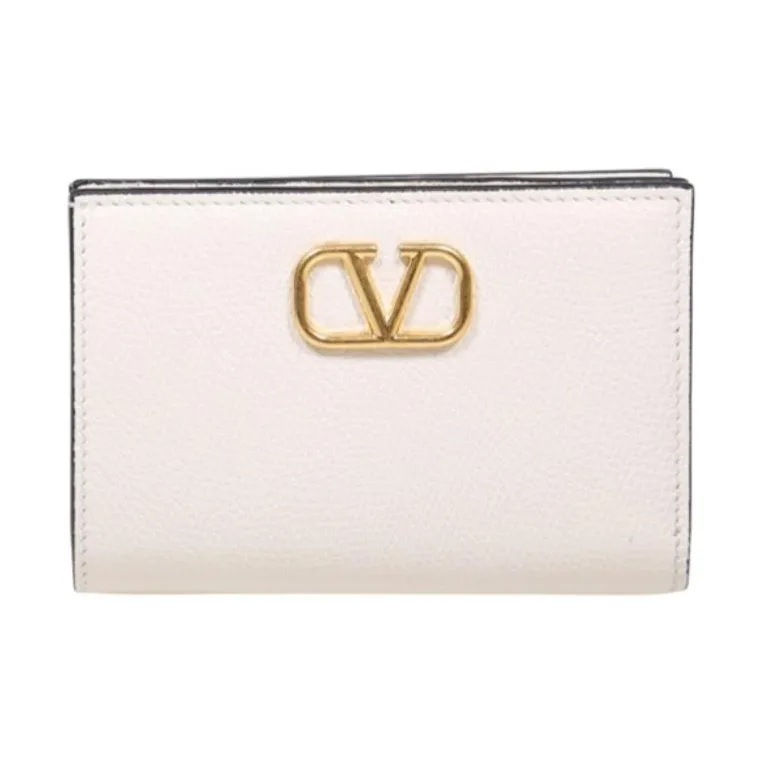 Valentino Calfskin Wallet Women's White-0
