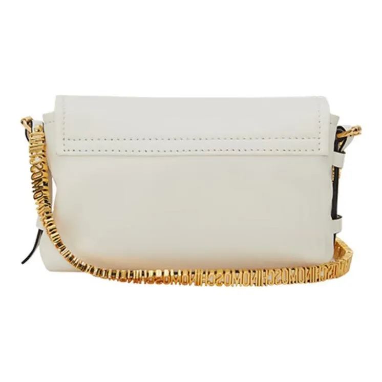 MOSCHINO Sheepskin Crossbody Bag Shoulder Bag Mini Women's White-1