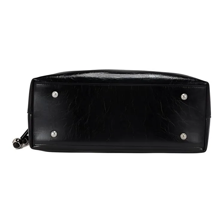 PAYOT Microfiber Synthetic Leather One Shoulder Handbags Regular Women's Black-3
