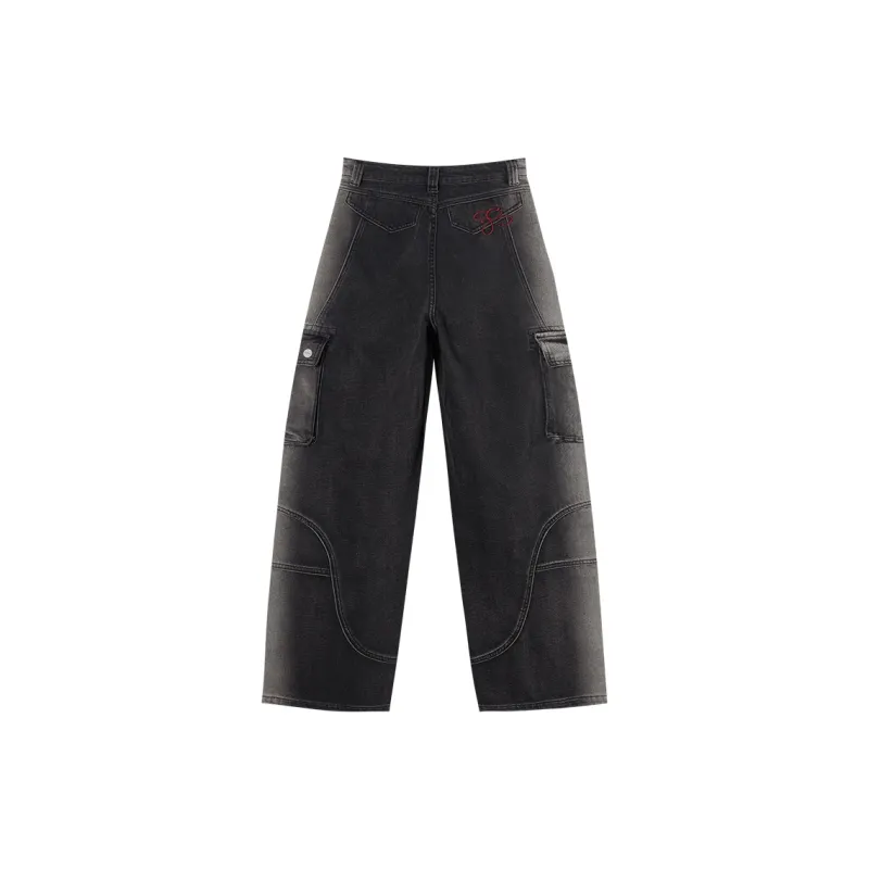 EPTISON WOMAN Jeans Women's Washed Denim Black-1