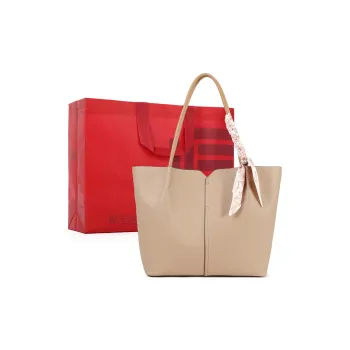 Dubaolu Synthetic Leather Tote Bag, Shopping Bag, Handbag, Shoulder Bag Regular Women's Pebble/Linen Brown/Black