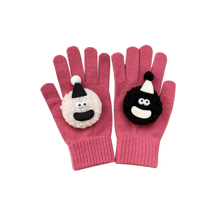 MUSTKOO Knitted Fabric Knit Gloves Women's-0