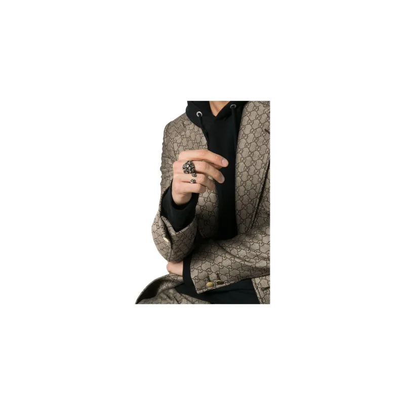 Alexander McQueen Metal Rings Men's Silver-3