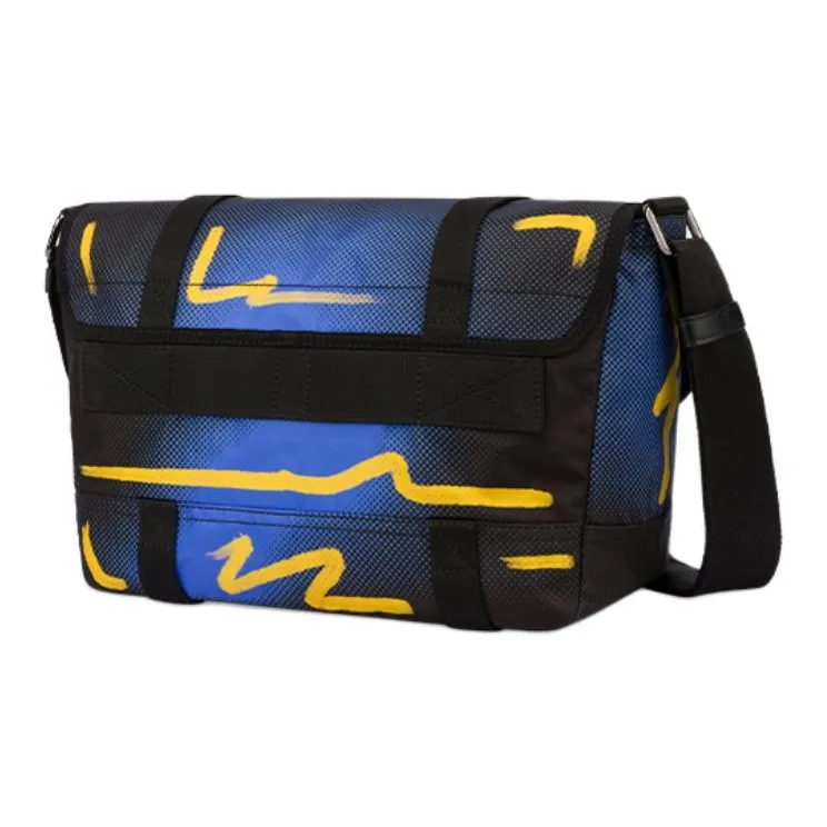 MOSCHINO Polyester Messenger Bag Crossbody Bag Shoulder Bag Medium Size Men's Blue-1
