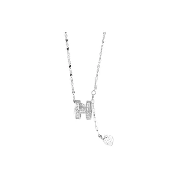 Good Quality S925 Silver Zircon Necklaces Unisex