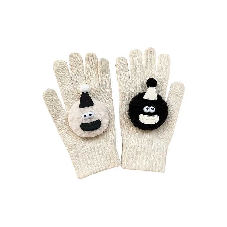 MUSTKOO Knitted Fabric Knit Gloves Women's-6
