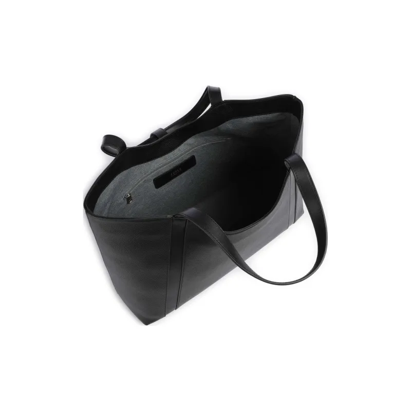 Furla Grain Leather One Shoulder Handbag Tubas Women's Black-3