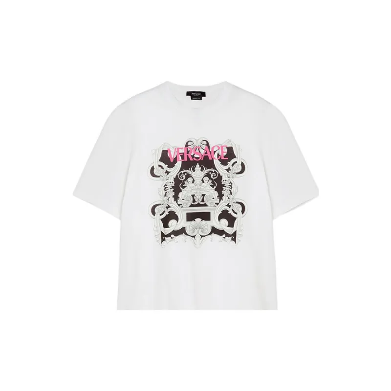 VERSACE Silver Baroque T Shirt-5