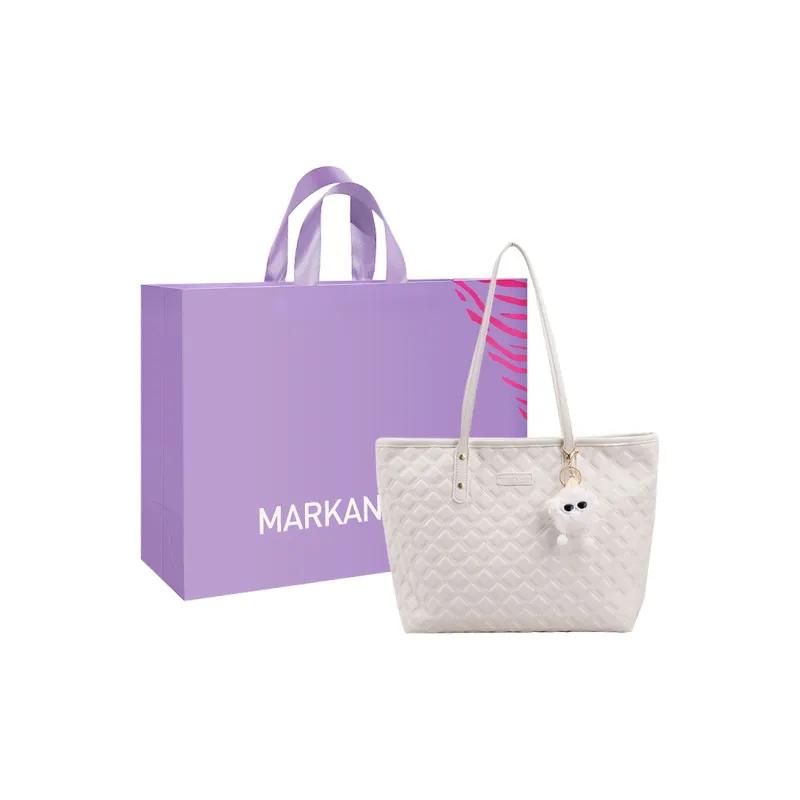 MARKANGARO PU Tote Women's Black White Pink-8