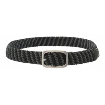 Mizuno Cow Leather Polypropylene Belt Unisex Black Width 3.3cm