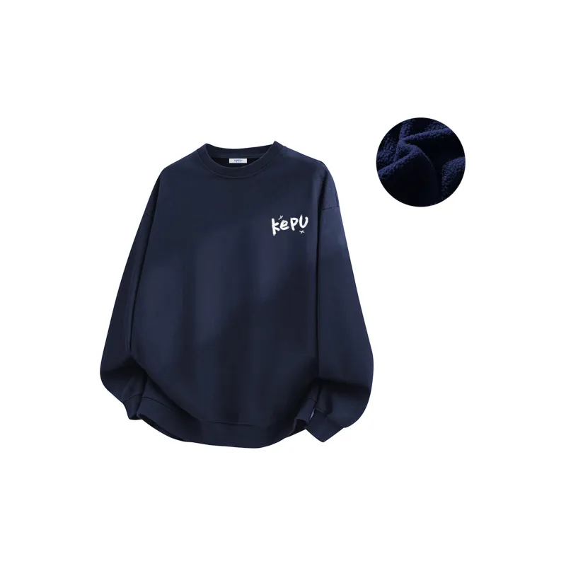Kepu Fleece Lined Crew Neck Sweatshirt Unisex-21