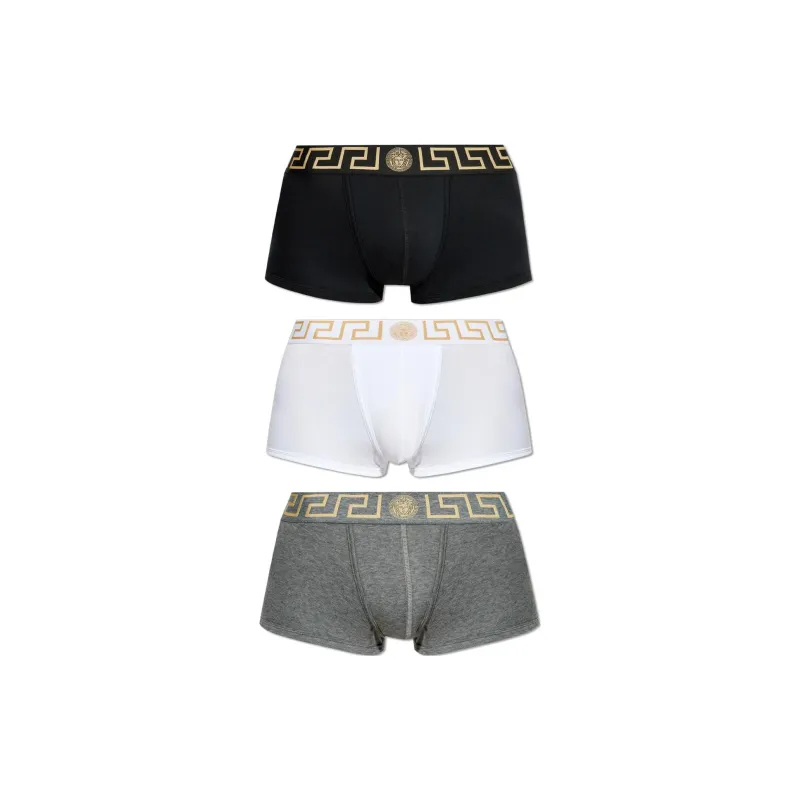 VERSACE COLLECTION Greca Border Three Pack Boxer Briefs-0