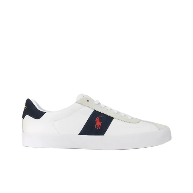 Polo Ralph Lauren Court Vulc Low Top Skateboard Shoes Men's White-1