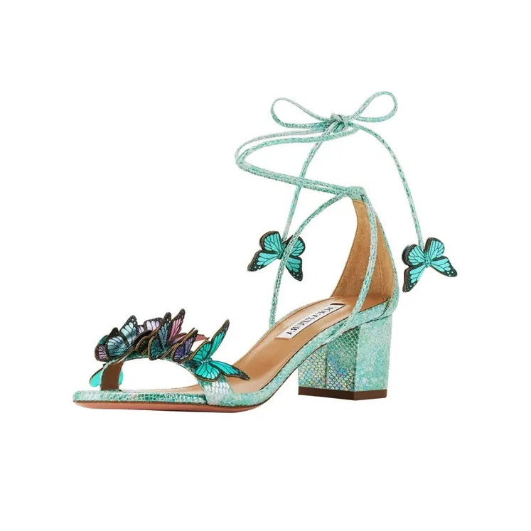 AQUAZZURA Papillon 50mm Iridescent Sandals-2