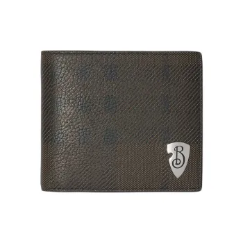 Burberry Shield Calfskin Wallet Men's Slate Color