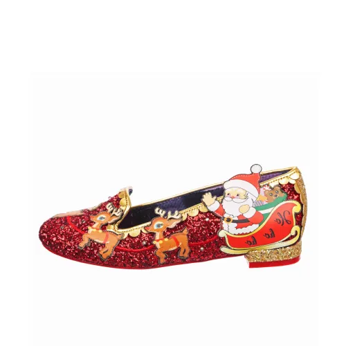 IRREGULAR CHOICE Santas Sleigh Casual Single Shoes 1cm Women's Red