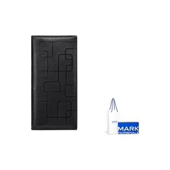 FAIRWHALE Top Grain Cow Leather Wallet Card Holder Money Clip Regular Men's Black