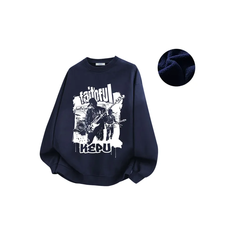 Kepu Fleece Lined Hoodies & Sweatshirts Unisex-37