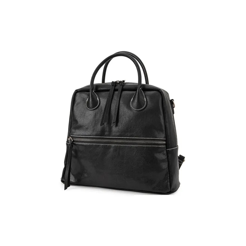 VENOF Cow Leather Carry Backpack Women's Bandage Brown/Devin Black-9