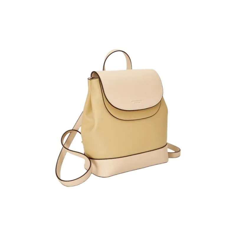 ZAVC PU Backpack Regular Women's Vanilla Yellow/White & Milk Tea/Khaki & Brown/Black-1