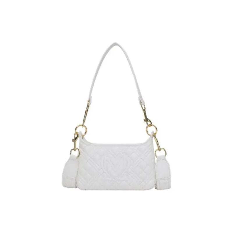 LOVE MOSCHINO Synthetic Leather Portable Crossbody Bag Shoulder Bag Mini Women's White-3