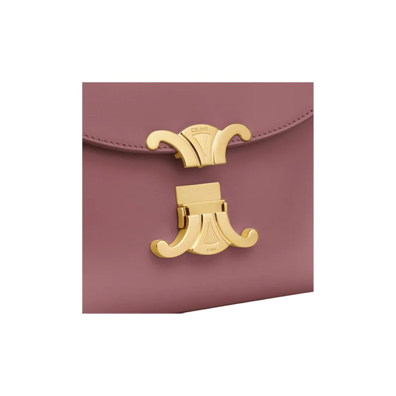 CELINE Cow Leather Shoulder Bag, Crossbody Bag, Handbag Women's Vintage Rose-4