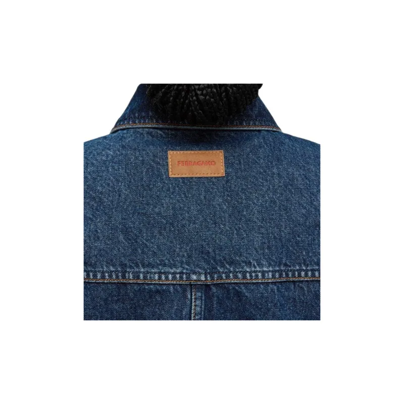 FERRAGAMO FW24 Denim Jacket Women's Blue-6