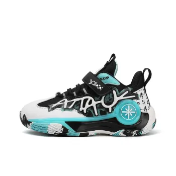 Yalu Basketball Shoes Unisex High Top Black Cyan Blue/Tianshan Purple