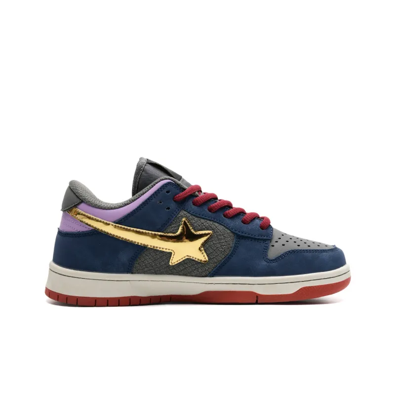7 SEVFUN Slip Resistant Low Top Skateboard Shoes Unisex Wukong Blue-51