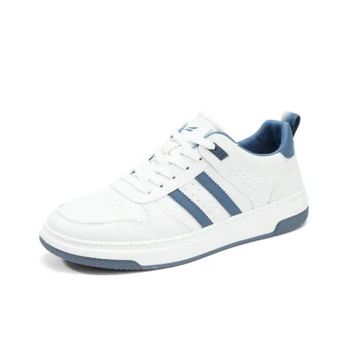 RED DRAGONFLY Flat Shoes Wear resistant And Lightweight Low Top Casual Shoes Men's White Blue Black White