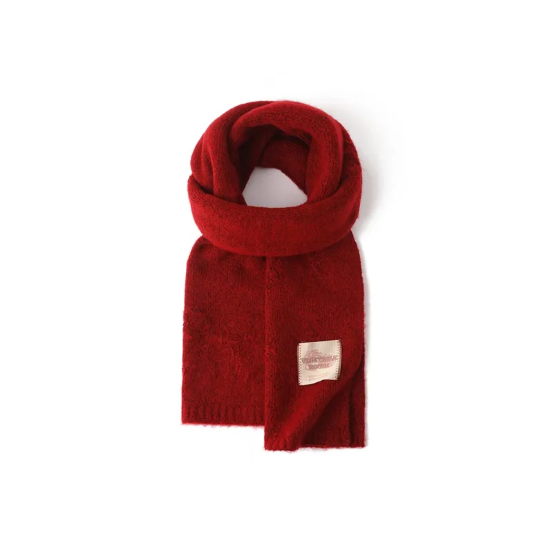FREE RABBITⅡ Fall And Winter Solid Color Atmosphere Enhancing Warm Versatile Scarf Unisex-6
