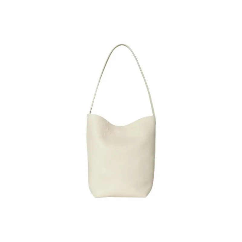 THE ROW N/S Park Leather Tote Bag, Shopping Bag, Handbag Trumpets Women's Ivory White-0