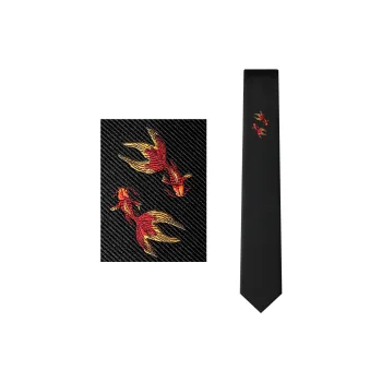 WILLIAM MILTON Silk Ties Men's Black Mulberry Silk High End Business Box