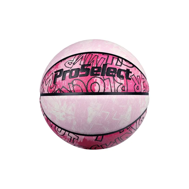 ProSelect PU Basketball Pink Size 7 Ball Training Competition Unisex-1