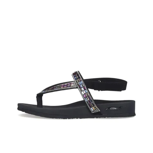 Skechers Arch Fit Odor-Resistant Abrasion-Resistant Flip Flops Women's Black